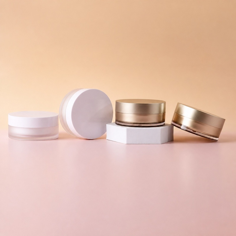 Factory Wholesale Private Custom AM Brand AM-D Model Empty Acrylic Plastic Jars 100g for Face Cream Screw Cap Silk Screen
