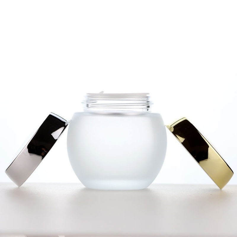 120g exfoliating cream jar/glass mask bottle