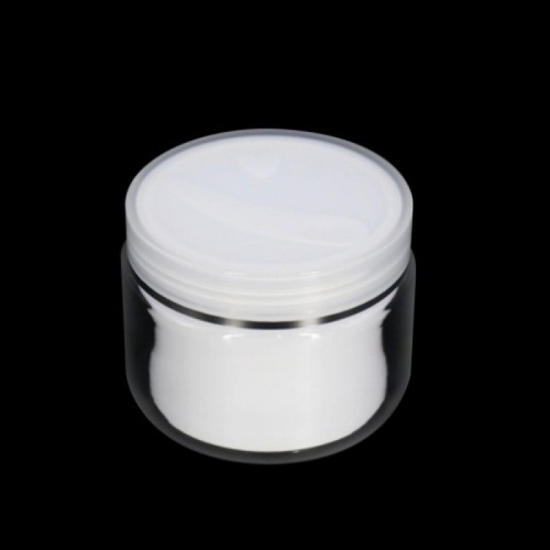 Empty White Wide Mouth PP Plastic Cosmetic Jars