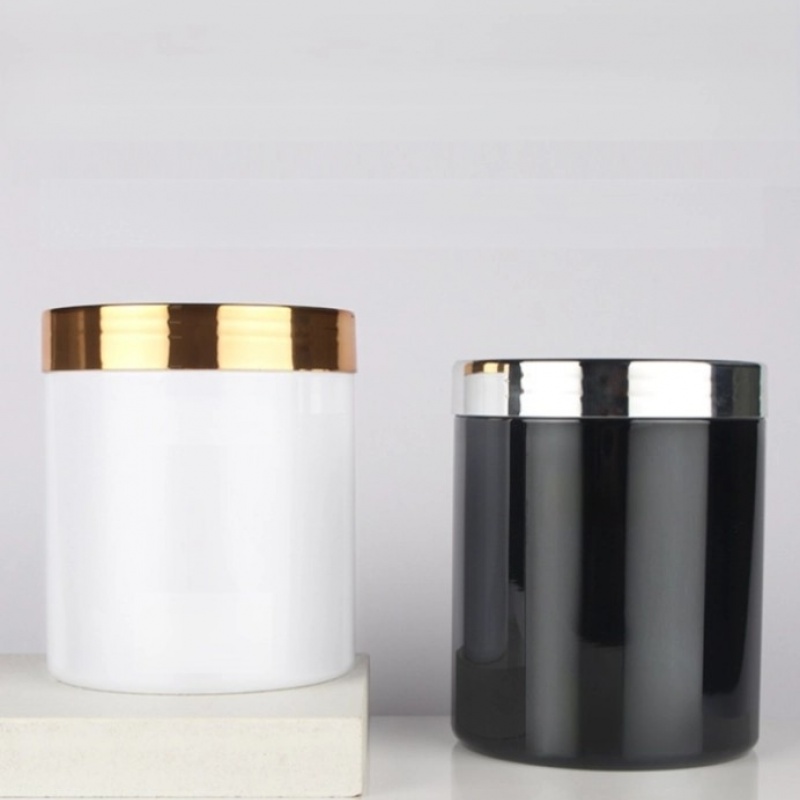 Plastic PP Black Plastic Cosmetic Jars