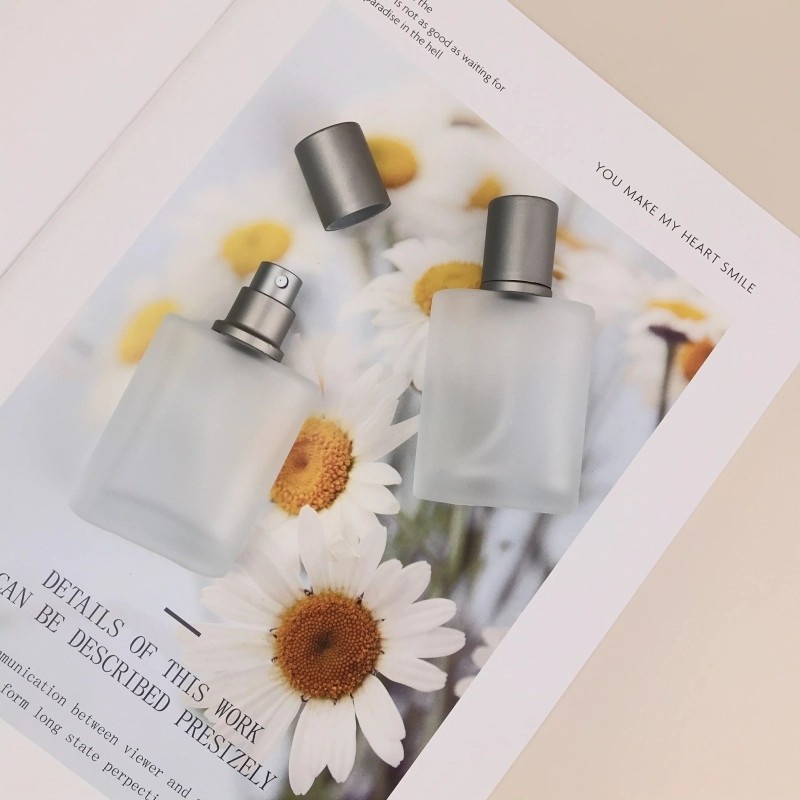 Matte Translucent Square Empty Perfume Spray Bottles
