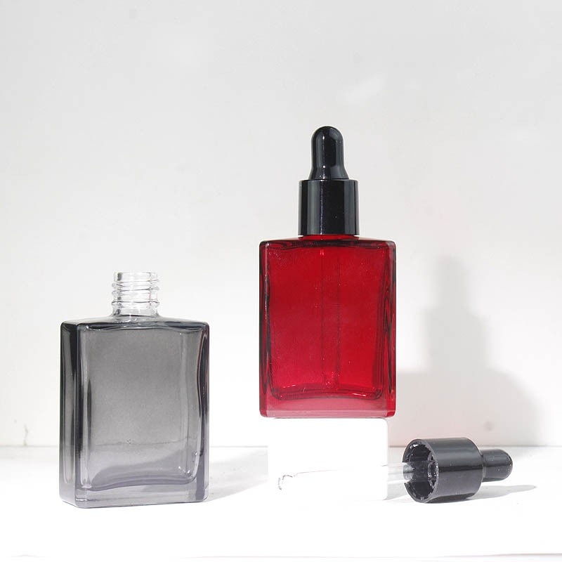 15ml dropper bottle, essential oil bottle, serum glass flat rectangular bottle