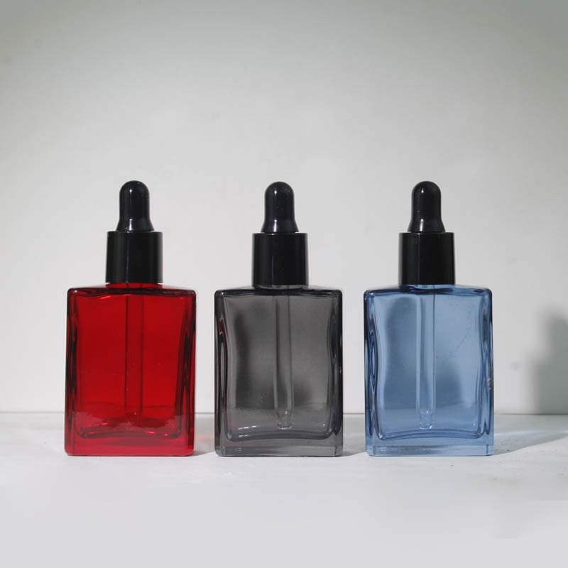 15ml dropper bottle, essential oil bottle, serum glass flat rectangular bottle