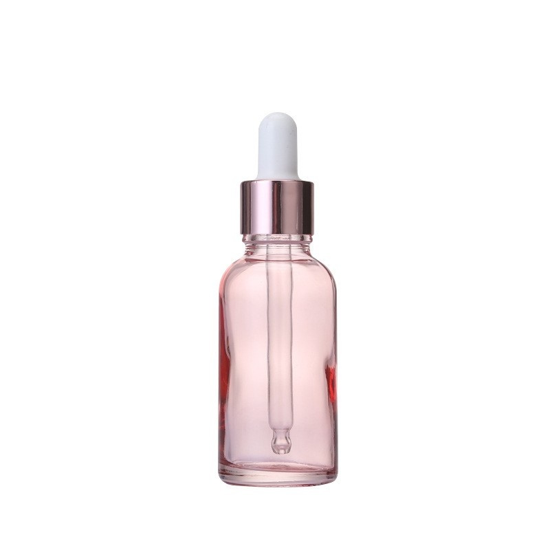 Hot-selling 5-100ML pink essential oil bottle dropper serum bottle