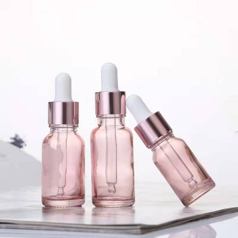 Hot-selling 5-100ML pink essential oil bottle dropper serum bottle