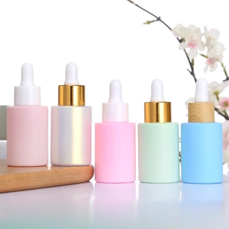 30ml dropper glass bottle for dispensing essential oils in colorful macaron colors