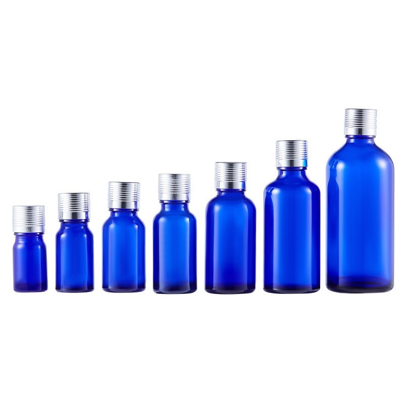 5ml 10ml 15ml 20ml 30ml 50ml 100ml Blue essential oil bottle empty bottle glass dropper bottle