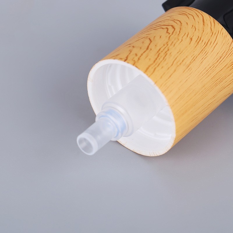 New Water Transfer Wood Grain 24_410 Powder Pump Foundation Essence Emulsion Pump Pp Material Long Nozzle Pump Head