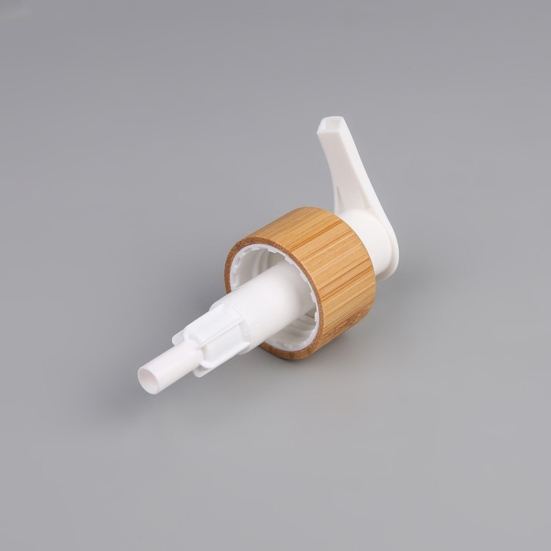 The New 24_410 Bamboo And Wood Emulsion Pump Pressing Cosmetic Packaging Pump Head Can Be Customized Wholesale Emulsion Pump