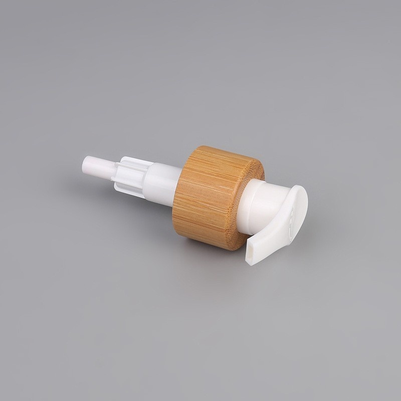 The New 24_410 Bamboo And Wood Emulsion Pump Pressing Cosmetic Packaging Pump Head Can Be Customized Wholesale Emulsion Pump